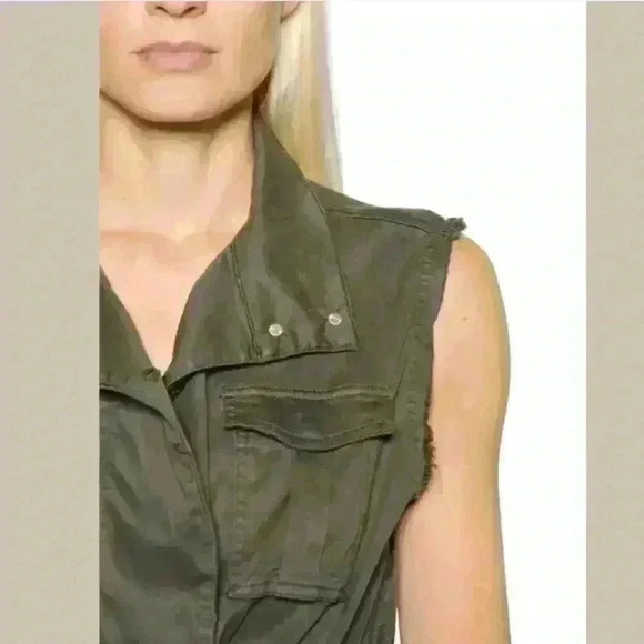The Kooples Olive Drab Green Field Vest - Picture 2 of 4